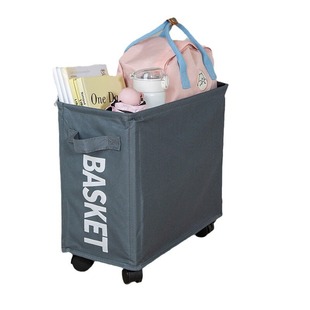 Dirty Clothes Basket with Wheels Storage Basket Dirty Clothes Basket Portable Mini Dirty Clothes Foldable Multifunctional Household