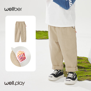 Wilberu Kidsren's Spring and Autum Sweatpants for Boys and Girls 2025 Spring and Autum New Casual Baby Sports Long Pants