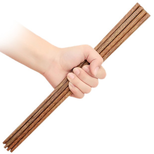 Anti-scald noodle eating hot pot chopsticks no paint lengthened thick fried dough sticks household solid wood chicken wing wooden public chopsticks wholesale