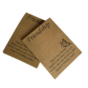 9*7 Friendship Necklace Card Jewelry Accessories Pendant Pendant Packaging Card Carpboard Wholesale
