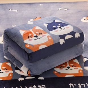 Cartoon Flannel Blanket Casual Coral Fleece Four Seasons Thin Blanket Small Blanket Nap Cover Blanket Four Seasons Available Wholesale