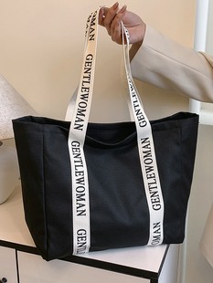 GentleWoman Niche Canvas Bag 2025 New Shoulder Strap Letter Student Large Capacity Tote Shoulder Bag