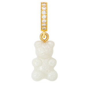 Bear Necklace Women's Resin Plated Pendant Niche High-end Light Luxury All-match Love Jewelry ins18K Gold Clavicle Chain