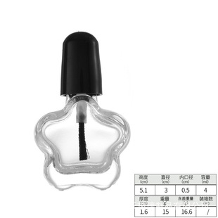 3ml Круглая прозрачная стеклянная бутылка для ногтей 10ml Квадратный контейнер для ногтей 15ml Лак для ногтей Пустая бутылка