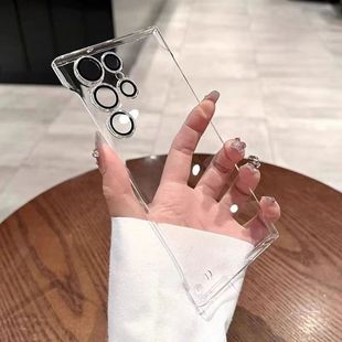 Применимо для Samsung S24Ultra чехол для телефона прозрачный ультратонкий гальванический без рамки магнитной зарядки S25u