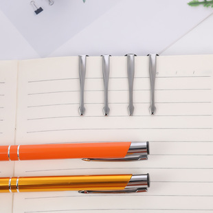 Creative two-coil push pen metal ballpoint pen office meeting student signature pen can be printed logo in stock wholesale