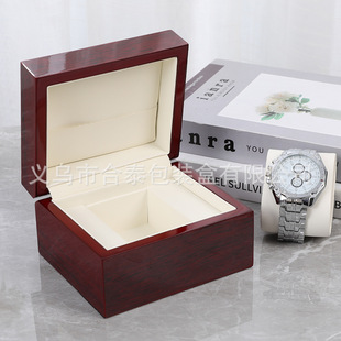 Wholesale High-End Exquisite Solid Wood Spray Paint Watch Case Red 1.2.3.5.6.10.12.20 Bit Watch Wooden Case