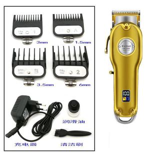 Kemei cross-border KM1986 hair clipper rechargeable adjustable carbon steel cutter head metal body electric clippers