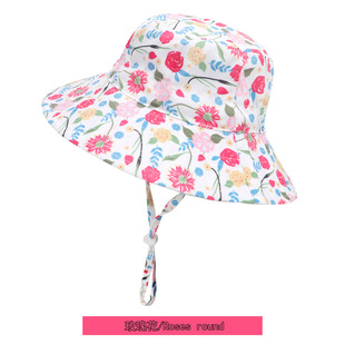 Children's sunscreen hat spring and summer 2022 European and American sun hat boys and girls baby breathable basin hat beach hat fisherman hat