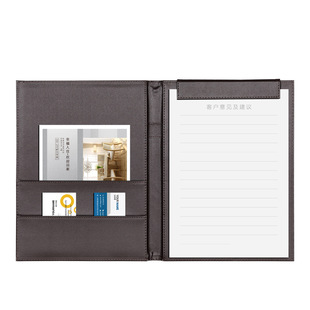 Business Pu Leather Folder Conference Pad A4 File Office Insert Pocket Magnetic Cover Plate Signature Clip Hotel Supplies