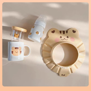 Ins South Korea Baby Baby Shower Cap Shower Cap Shampoo Children Bear Waterproof Ear Protection Cap Adjustable