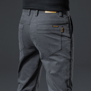 Hong Kong Autumn Casual Pants Men's Straight Slim-fit Korean-style Trendy Business Stretch All-match Simple Pants Autumn and Winter Men's Pants