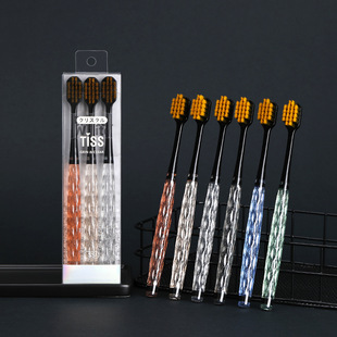 Doctor Chen Japanese-style colorful spiral hair wide head toothbrush two single pack adult household couple soft hair toothbrush wholesale