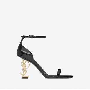 Summer 2024 New Fashion Open Toe Sandals European and American plus size One Word with Letter Shaped Heel Fashion High Heel Sandals