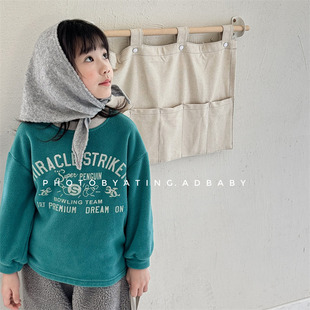 2024 children's clothing autumn and winter clothing children's autumn Korean fleece sweater girls boys clothes winter 5607
