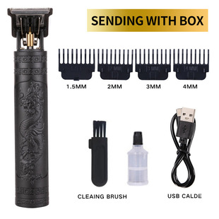 Oil head electric clipper hair salon professional hair clipper push light universal notch push white trim adult rechargeable hair clipper