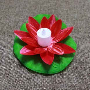 Led Colorful Lotus Lantern River Lantern Wholesale Mid-Autumn Wishing Lamp Water Lantern Mid-Yuan Festival Water Lantern Lotus Lantern Water