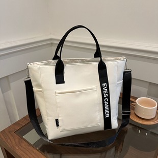 Cross-border Handbag Carrying Book Bag Girl's Shoulder Crossbody Backpack Schoolbag Supplementary Large Capacity Oxford Waterproof Shoulder Bag
