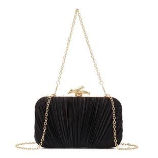 European and American Cross-border Exclusive Simple Pleated Evening Bag Solid Color Pleated Bag Distinctive All-match Crossbody Bag Women's Clutch Bag
