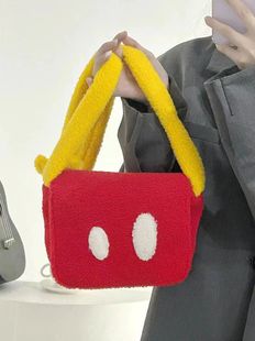 Autumn and Winter Fluffy Bag 2024 New Style Plush Crossbody Bag Fashionable Fluffy Shoulder Bag Cute Student Bag