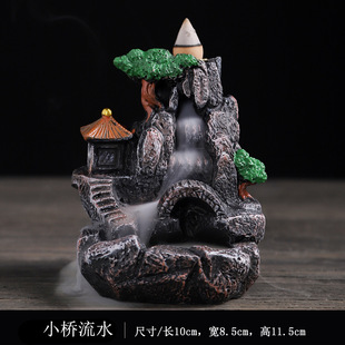 Back flow incense burner resin household indoor Tea way incense way new retro creative return ornaments cross-border manufacturers on behalf of the hair