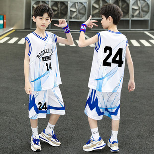 Boys' Basketball Clothes Quick-drying Sports Suit Sleeveless Summer Vest Children's Boys Zhongda Kid No. 24 Kobe Jersey