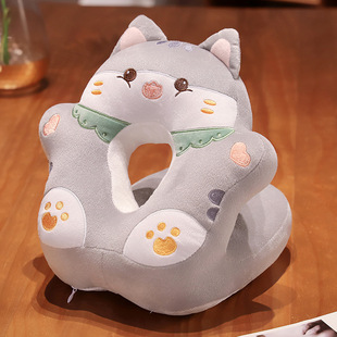 Cartoon Cute Nap Pillow Ice Silk Short Plush Nap Artifact