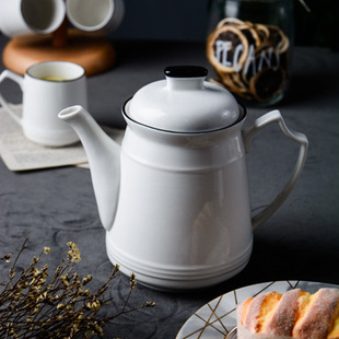 ✅BB4C Wholesale Large Capacity Household Heat Resistant Kettle Teapot Ceramic Cup Simple Cold Kettle Cool