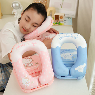 Student's Five-gear Widened Thickened Folding Nap Pillow Nap Artifact Summer Children's Nap Pillow Ice Silk Nap Pillow Lay-down Pillow