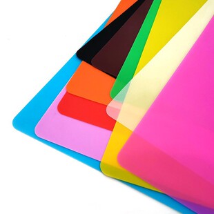 Amazon Candy Color Silicone Placemat Western Placemat Non-Slip Heat Insulated Table Mat Foldable Student Placemat