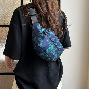 Cross-border Waist Bag Men's and Women's Fashionable Chest Bag Women's Ins Super Hot Internet Popular Korean-style Crossbody All-match Chest Bag Crossbody Bag
