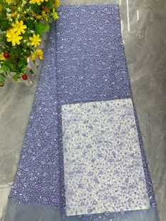 Cross-Border Gold and Silver Thread Embroider Fabric Sequin Small Fresh Wedding Dress Fabric Bridal Clothing Performance Clothing Children's Clothing Fabric