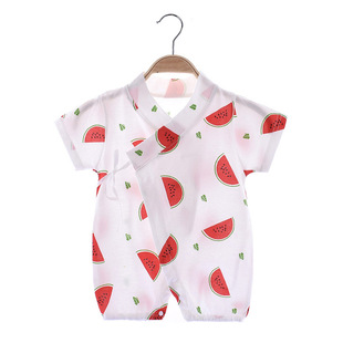 Foreign Trade Baby Jumpsuit Monk Clothes Spring and Autumn Summer Cotton Short-sleeved Newborn Underwear for Boys and Girls Baby Climbing Clothes