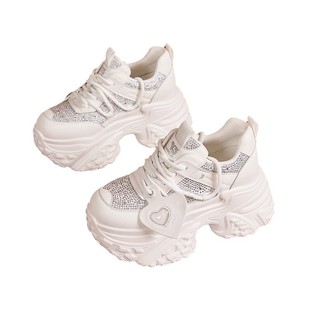 SJN597-76 Explosions Thick Sole Heightened Torre Shoes Women's Autumn 2024 New Style Platform Sports Casual Shoes