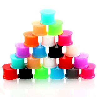 Cross-border puncture jewelry silicone solid auricle ear expander color ear expander Amazon AliExpress ebay hot sale