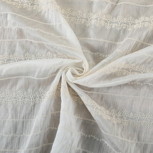Tencel base cloth striped embroidered fabric clothing dress hanfu dress cheongsam lace accessories manufacturer