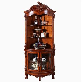 American Corner Cabinet Corner Cabinet High-end Villa Corner Triangle Storage Cabinet Living Room Corner Rack Restaurant