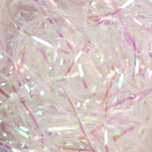 50g Colorful Phantom Silk Gift Box Decorative Filler Transparent PP Silk Rafi Grass Accompanying Gift Packaging Material
