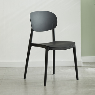 Nordic Style Plastic Dining Chair Modern Simple Household Backrest Stool Desk and Chair Internet Celebrity Milk Tea Shop Leisure Chair Makeup Chair