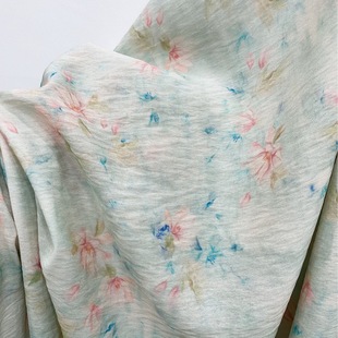 Новый национальный стиль ретро масляная живопись шириной 150 Hanfu Cheongsam печать Рами ткань хлопчатобумажная печать ткань