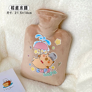 Cute rabbit puppy warm handbag thickened environmental protection liner removable cloth water filling warm water bag hot water bag wholesale