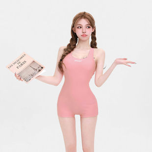 Swimwear Women's Professional Swimming Pool Special Racing 2024 New plus size Slight Fat Girl's one-piece Boxer Swimsuit