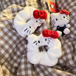 Симпатичная мягкая и милая плюшевая петля для волос Kitty колечка