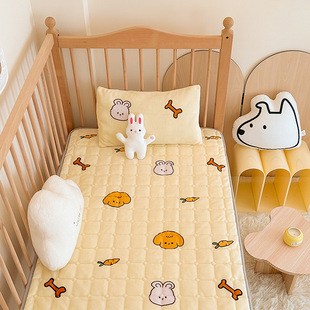 New Class A Children's Cartoon Milk Velvet Mattress Quilted Baby Mattress Cover Young Dormitory Thin Mat Climbing Mat