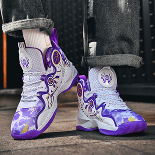 Boys' sneaker new children's shoes cement ground competition training basketball shoes middle and big children Boys' student running shoes
