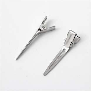 Factory Direct supply 4.5cm 5.5cm single fork pointed clip children hairpin DIY bangs clip Accessories Wholesale