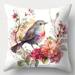 2025 New Spring Flower Pillow Case Short Plush Imitation Super Soft Sofa Cushion Home Living Room Bedside Pillow Case