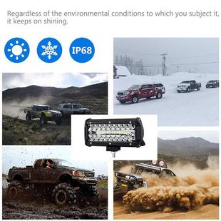 Cross-border Special Supply NeW Three RoWs 7inch Off-road Vehicle lights Car LED Work lights 120W LED light bar