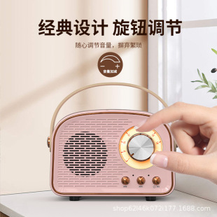 Креативный Ретро Bluetooth-динамик Мини портативный U-диск TF-карта из алюминиевого сплава с FM Bluetooth небольшой источник звука завод