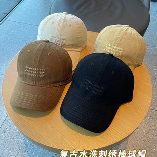 High-quality Hat for Women, K-style Embroidered Four-season Baseball Cap for Women, Wide Brim, Face-showing, Small Trendy Brand, Fashionable and Versatile Peaked Cap